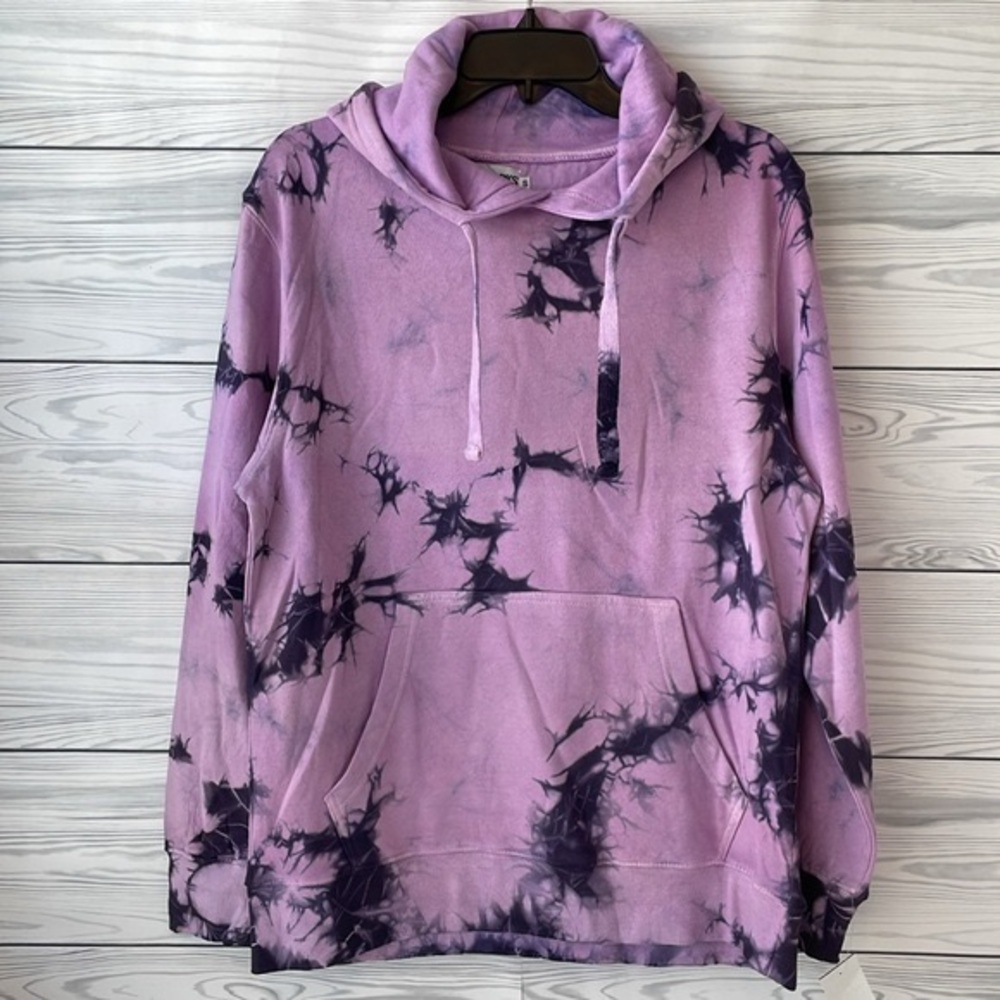 ORIGINAL PAPERBACKS BAYSIDE TIE-DYE‎ HOODIE IN LILAC/ MIDNIGHT